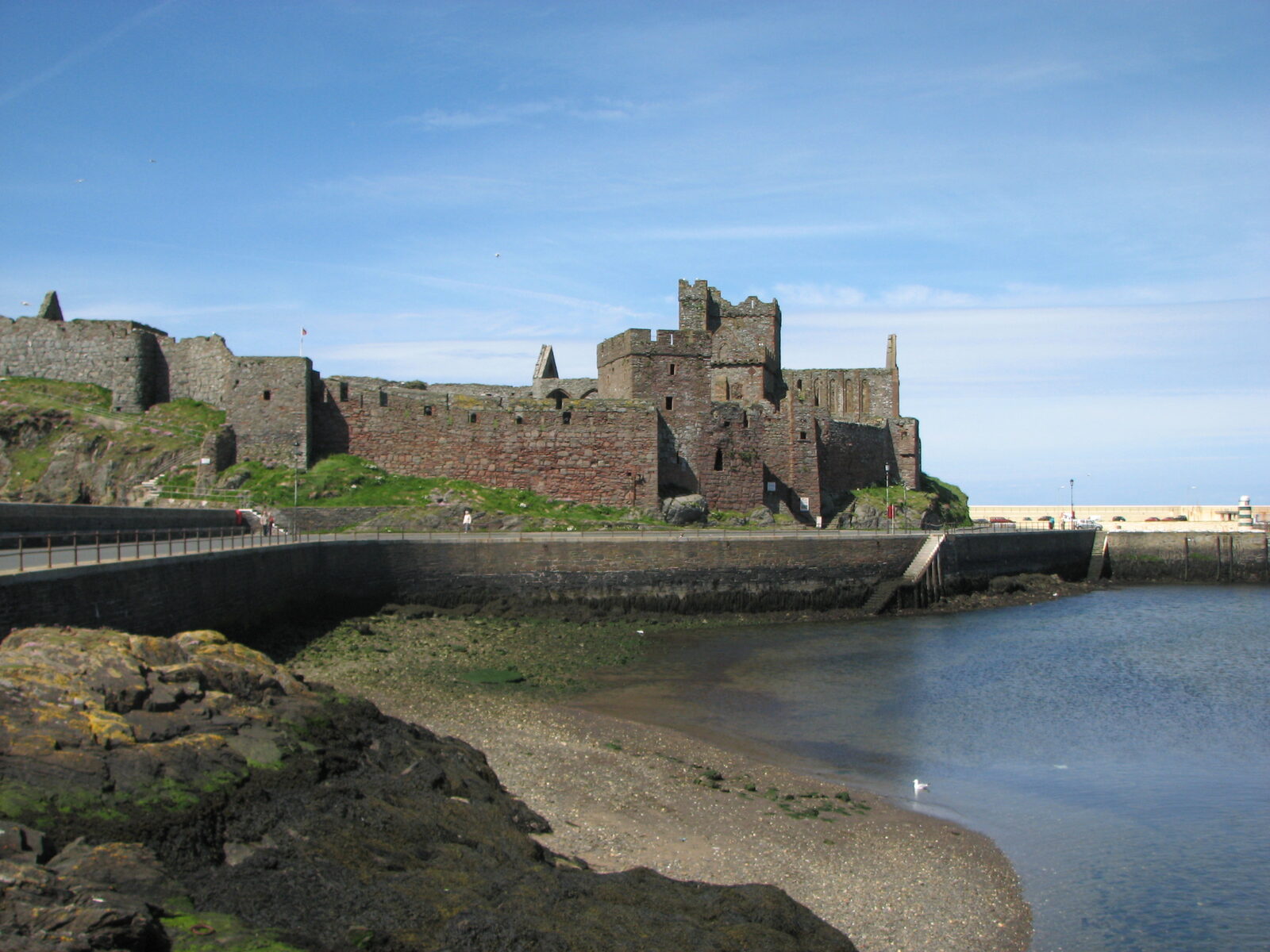 Peel Castle from the shore, Isle of Man